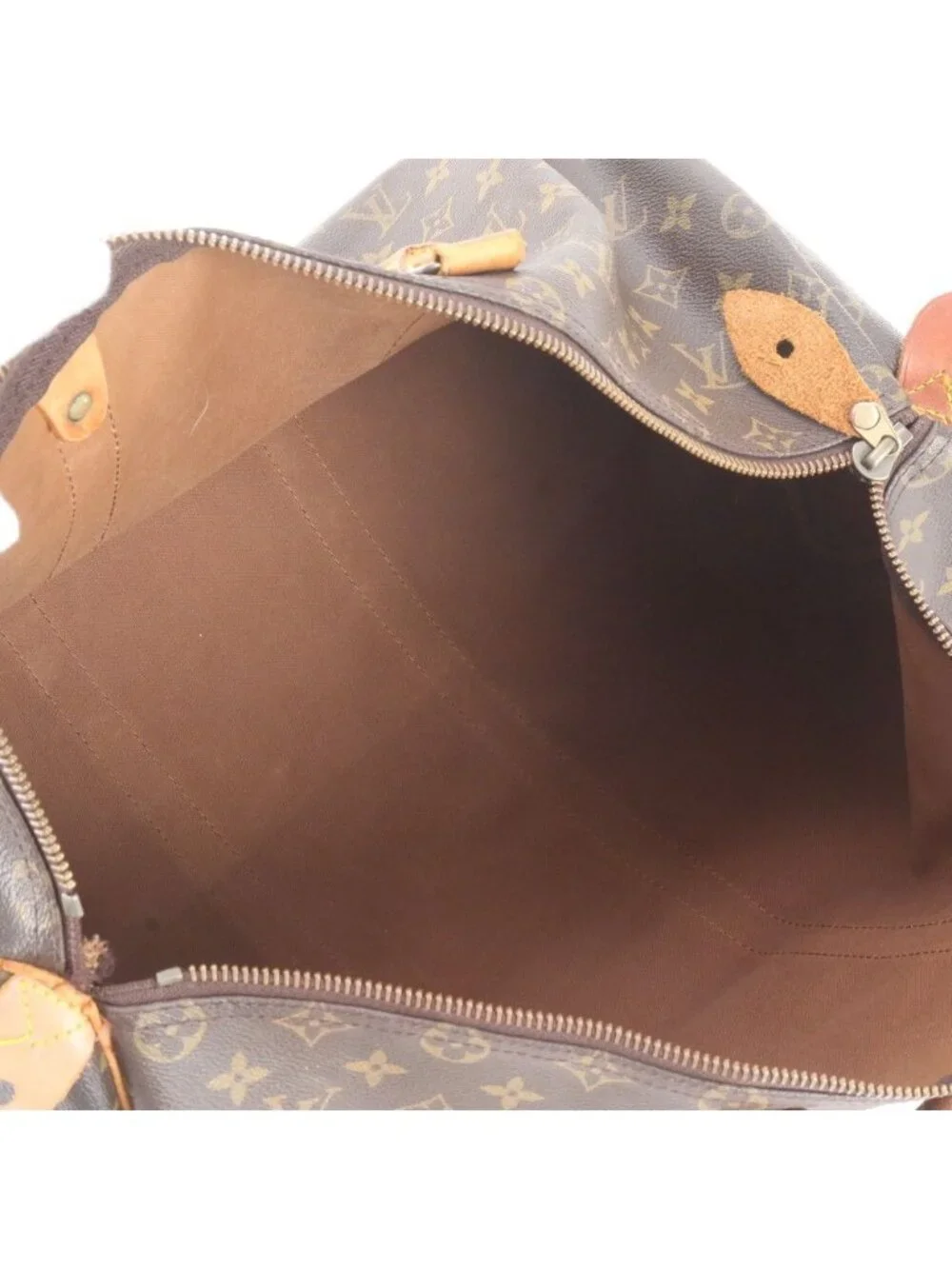 Louis Vuitton Monogram Keepall 50 Leather Boston Bag Tote Carry